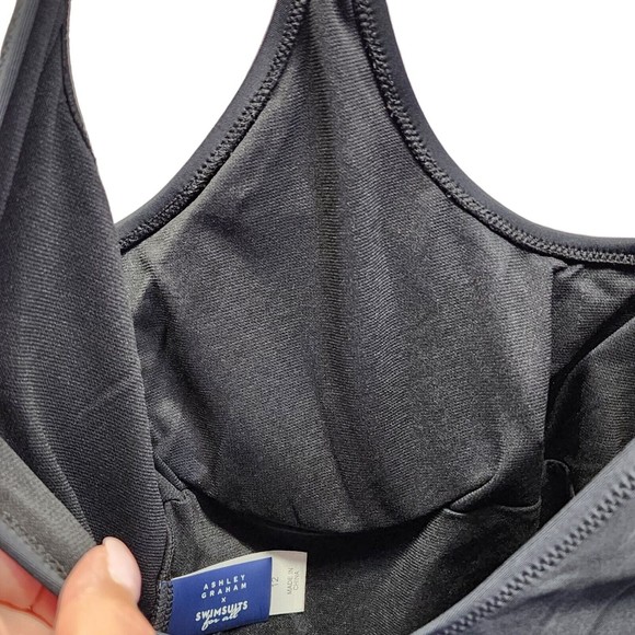 Swimsuits For All Ashley Graham Women's Black One Piece Bathing Suit Size 12 NWT - Picture 6 of 10